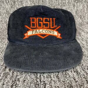 University Square BGSU Falcons Men OSFM Navy Blue Corduroy Snapback Hat Vintage